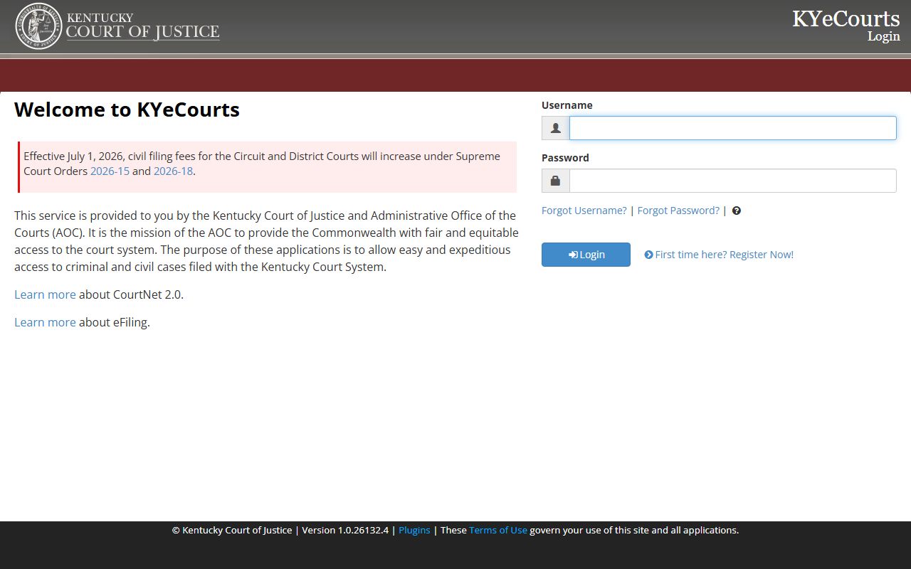 Madison County court records KYeCourts CourtNet login